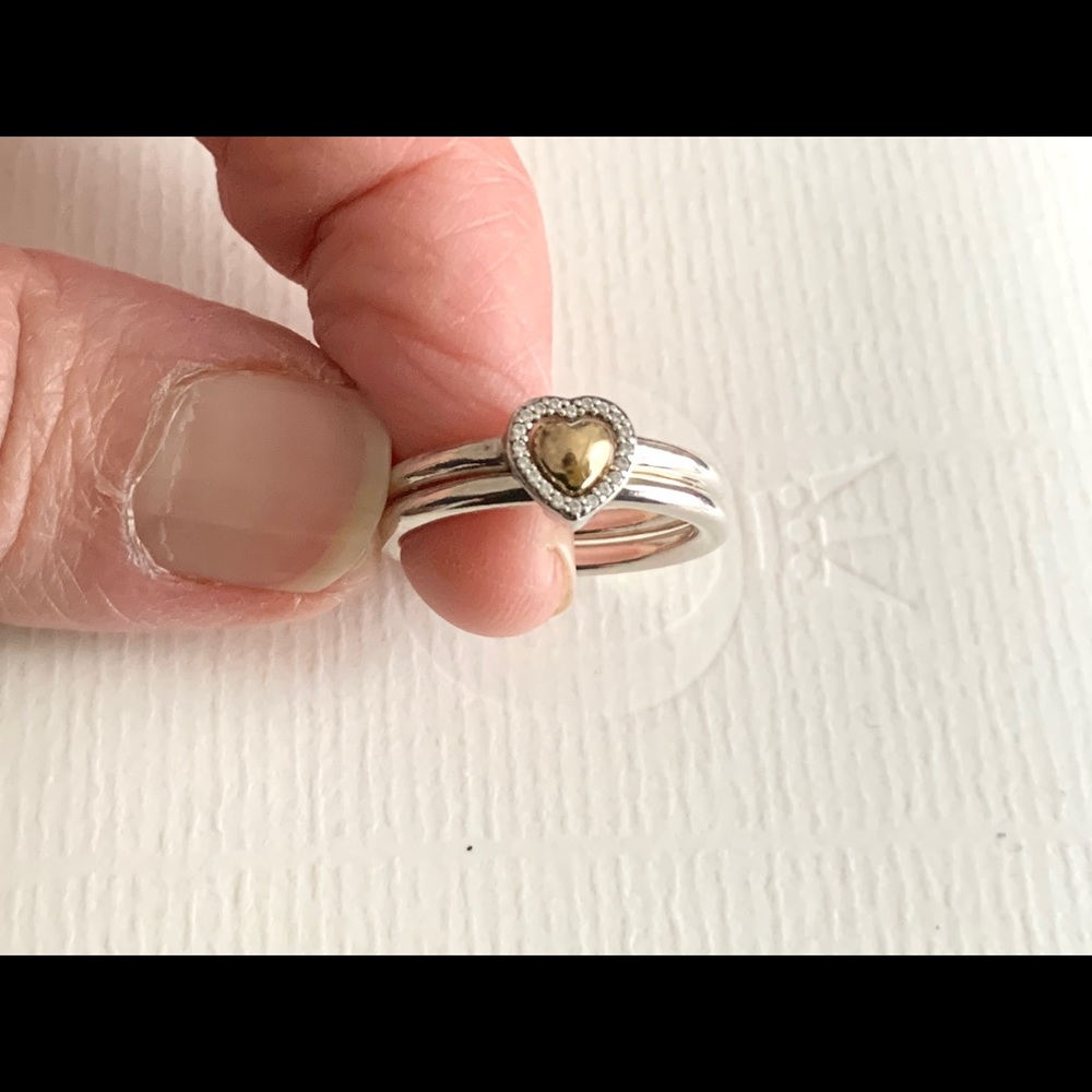 Pandora “heart of gold” puzzle ring size 54